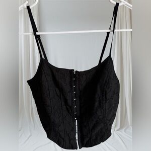 Black Lace Corset Top